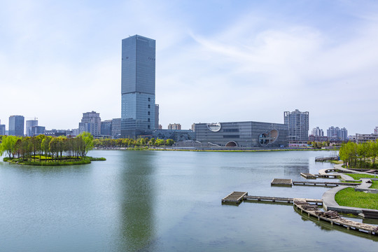 嘉定远香湖风光