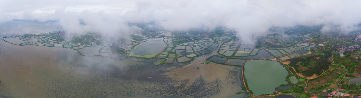 湖北黄石保安湖湿地公园航拍风光