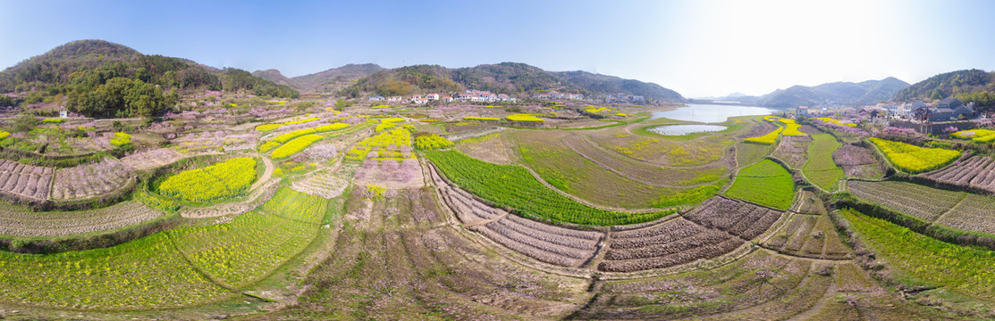 湖北黄石沼山森林公园航拍风光