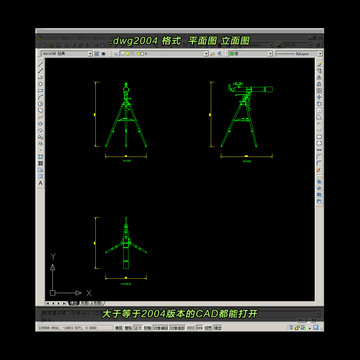 望远镜CAD平面图立面图