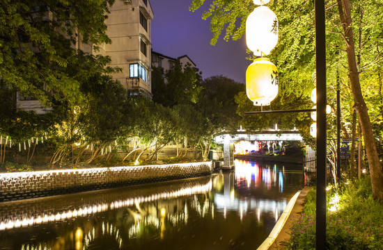 南京秦淮河畔夜景