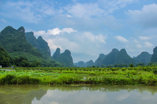 中国广西桂林阳朔山水风光