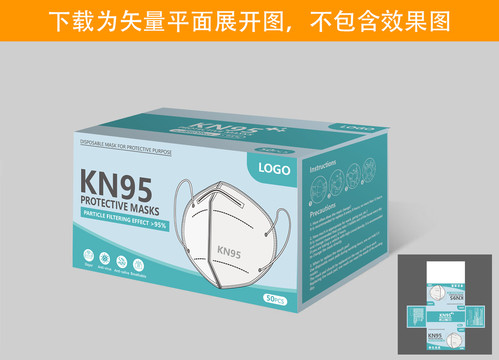 KN95英文口罩包装