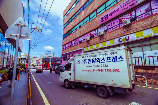 韩国济州岛城市街景