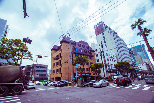 韩国济州岛城市街景
