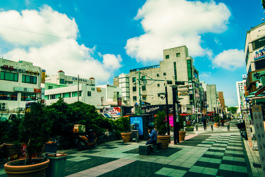 韩国济州岛城市街景