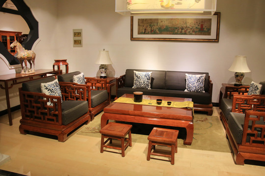 现代红木家具沙发