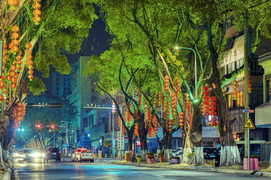梅州梅城梅江区江南夜景街道