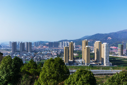 高楼大厦远景