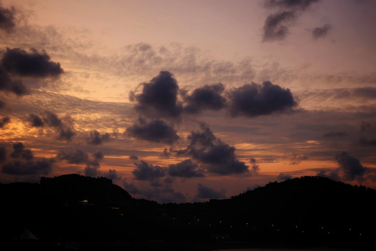 滨海大道夕阳风光