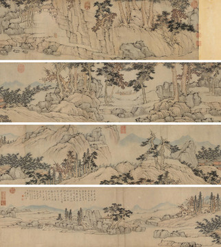 萧云从崔华诗意卷