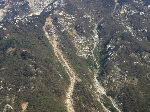 汶川地震滑坡山体
