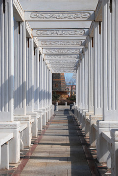 对称的廊柱