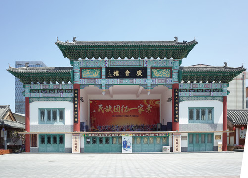 韩国古代建筑风格戏台
