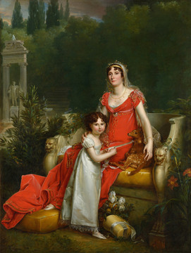  弗朗索瓦·杰拉德妇女和女儿油画作品
