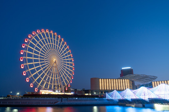 琴岛之眼摩天轮夜景