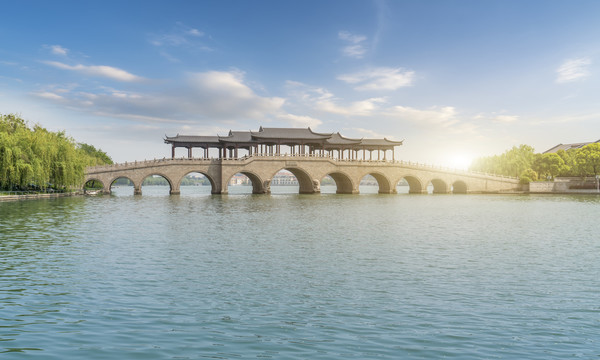 苏州金鸡湖廊桥