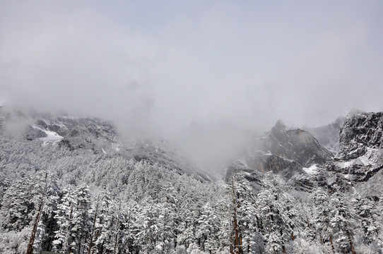 二郎山雪景