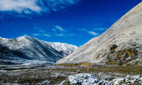 青藏高原冬景