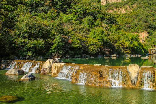 云台山红石峡潭瀑峡泉瀑峡叠彩洞