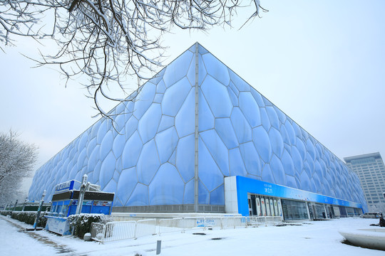 冰立方雪景