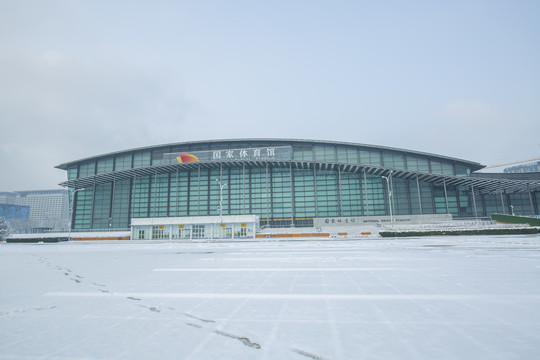 国家体育馆雪景