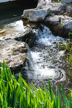 小溪流水春夏天环境