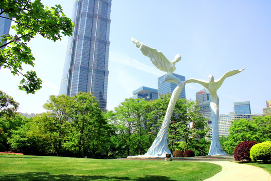中心绿地公园天使雕塑
