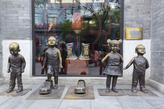 老北京生活雕塑