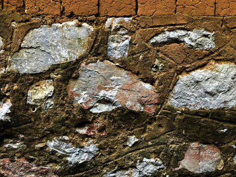 石头砌墙纹理
