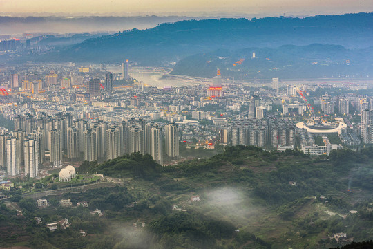 宜宾美丽的城市景观