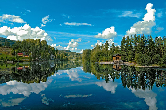 挪威山水风景