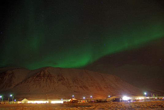 冰岛北部的北极光