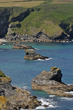 英格兰的岩石海岸