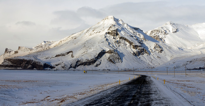 冰岛南海岸的冬天