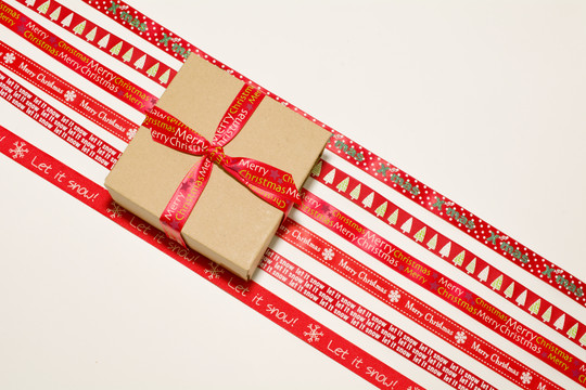 圣诞节礼物织带包装