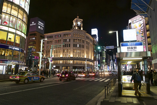 日本东京银座购物街