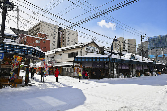 日本北海道札幌冬季鱼市