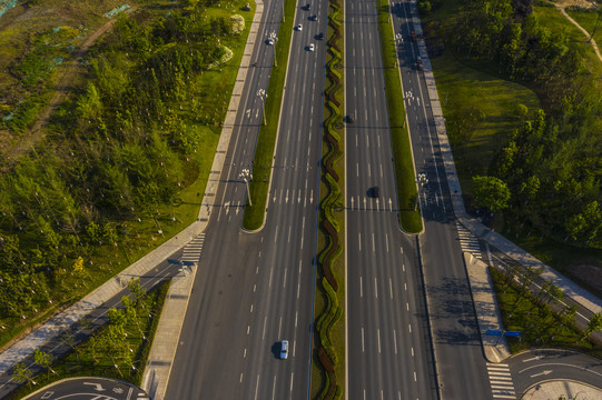 道路俯瞰