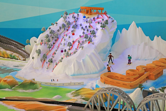 高山滑雪场模型