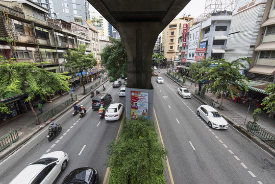 泰国曼谷街头交通