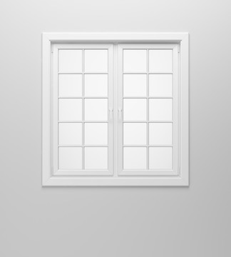 白墙上的空白窗口