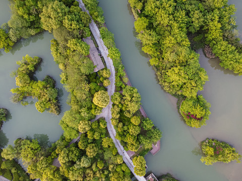 杭州西溪湿地航拍