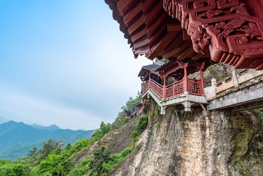 杭州建德大慈岩江南悬空寺清音阁