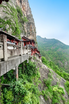 杭州建德大慈岩江南悬空寺清音阁