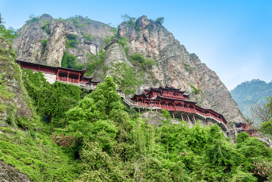 杭州建德大慈岩江南悬空寺清音阁