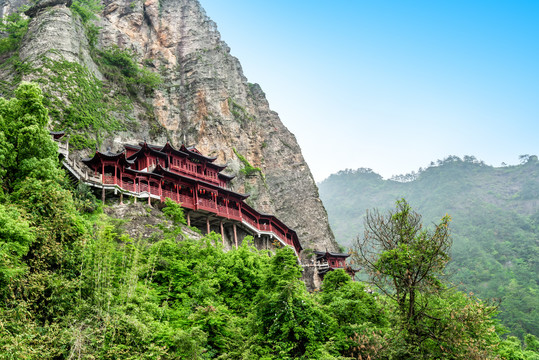 杭州建德大慈岩江南悬空寺清音阁