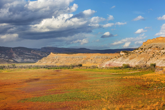 美国犹他州的砂岩地层风景