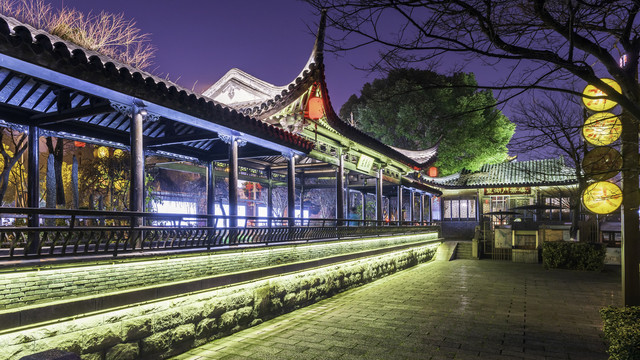 无锡古运河码头夜景
