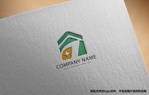 绿色环保小房子logo设计